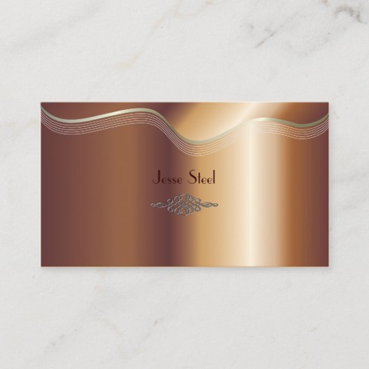 Cartes de visite en cuivre faux (Devant)