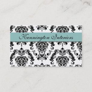 Cartes de visite en dentelle bleu noir
