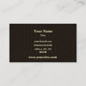 cartes de visite en faux cuir marron (Dos)