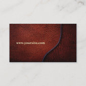 cartes de visite en faux cuir marron (Dos)