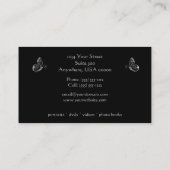 Cartes de visite en filigrane argentés noirs de (Dos)