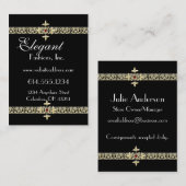 Cartes de visite en filigrane d'équilibre d'or (Devant / Derrière)