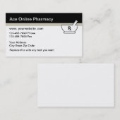 Cartes de visite en ligne de pharmacie (Devant / Derrière)