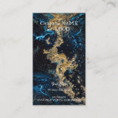 Cartes de visite en marbre bleu or Customisé (Devant)