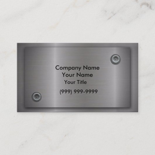 Cartes de visite en métal (Devant)