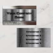 Cartes de visite en métal (Devant / Derrière)