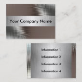 Cartes de visite en métal avec la classe (Devant / Derrière)