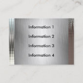 Cartes de visite en métal avec la classe (Dos)