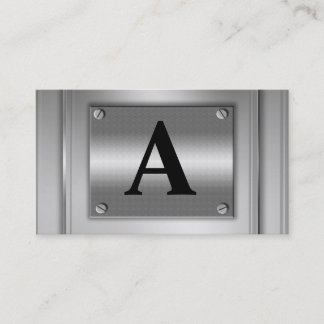Cartes de visite en métal d'argent de lettre