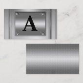 Cartes de visite en métal d'argent de lettre (Devant / Derrière)