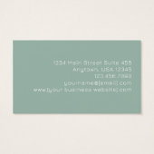 Cartes de visite en monogramme abstrait or vert me (Dos)