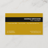 Cartes de visite en or noir monogramme gras (Dos)