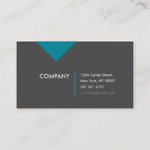 cartes de visite en titane et en angles turquoise (Dos)