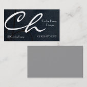 Cartes de visite en toile noire (Devant / Derrière)