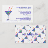 Cartes de visite en verre de Martini de boîte de (Devant / Derrière)