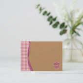 Cartes de visite En vichy Cupcake (Debout devant)