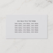 Cartes de visite encadrés par mur de briques (Dos)