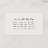 Cartes de visite encadrés par mur de briques (Dos)