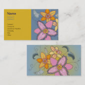 Cartes de visite ensoleillés de jonquille (Devant / Derrière)