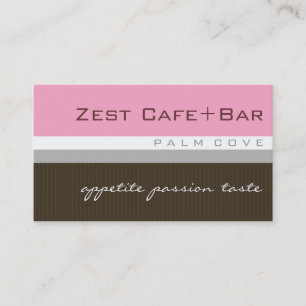 cartes de visite > entrain [rose pâle+chocolat]