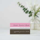 cartes de visite > entrain [rose pâle+chocolat] (Debout devant)