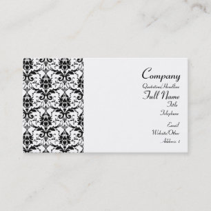 Cartes de visite enveloppées de motif damassé