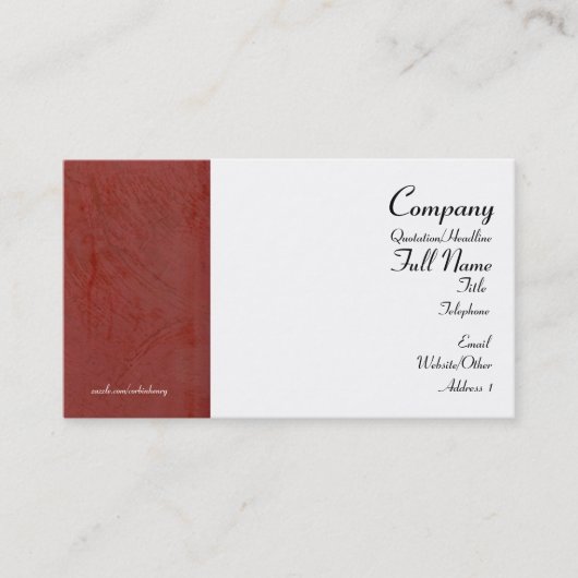 Cartes de visite enveloppées Rouge de Toscane (Devant)