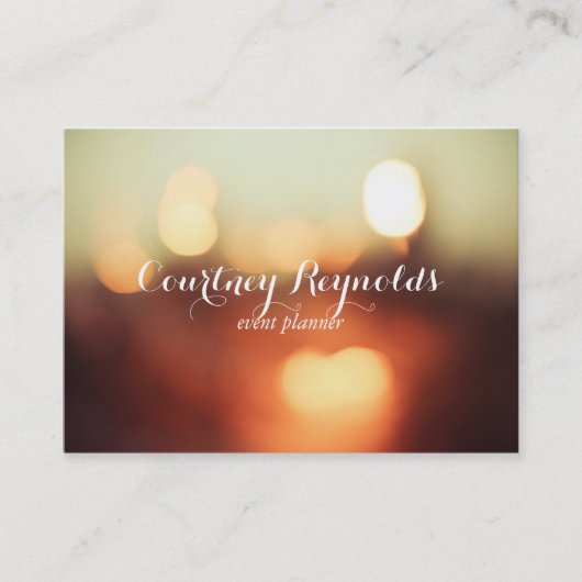 Cartes de visite Épaisses avec éclairages Bokeh Él (Devant)