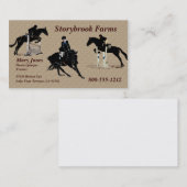 Cartes de visite équestres de cheval (Devant / Derrière)