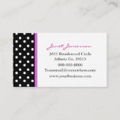 Cartes de visite équilibrés de fleur de point de (Dos)