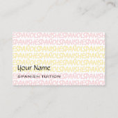 Cartes de visite espagnols de tuteur (Devant)