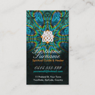 Cartes de visite Esprit Fractal Psychedelique avec