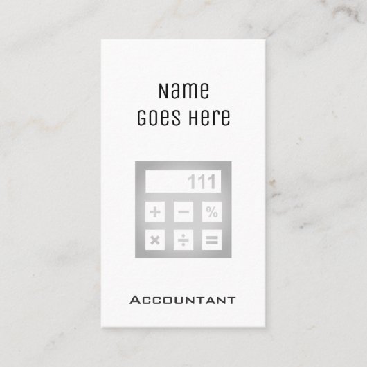 Cartes de visite "essentiels" de comptable (Devant)