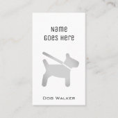 Cartes de visite "essentiels" de marcheur de chien (Devant)