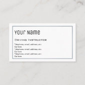 Cartes de visite "essentiels" d'instructeur (Dos)