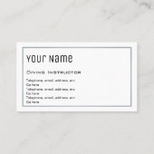 Cartes de visite "essentiels" d'instructeur de (Dos)