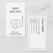 Cartes de visite "essentiels" d'instructeur de (Devant / Derrière)