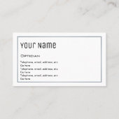 Cartes de visite "essentiels" d'opticien (Dos)