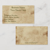 Cartes de visite et de profil RUSTIC EARTH (Light) (Devant / Derrière)