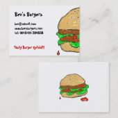 Cartes de visite étalés d'hamburger (Devant / Derrière)