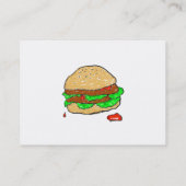 Cartes de visite étalés d'hamburger (Dos)