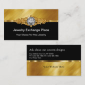 Cartes de visite étincelants de bijoux (Devant / Derrière)