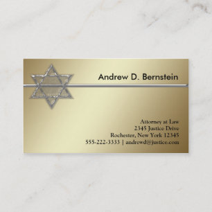 Cartes de visite Étoile d'or de David