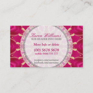 Cartes de visite Étoile Solaire Dorée Rose