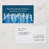Cartes de visite exécutifs d'agence de recherche (Devant / Derrière)