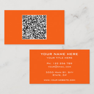 Cartes de visite exemple de couleur orange avec co