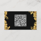 Cartes de visite exemple noir et or avec code QR (Devant)