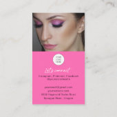 Cartes de visite Eyelash avec code QR et photos (Dos)