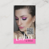 Cartes de visite Eyelash avec code QR et photos (Devant)