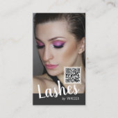 Cartes de visite Eyelash avec code QR et photos (Devant)